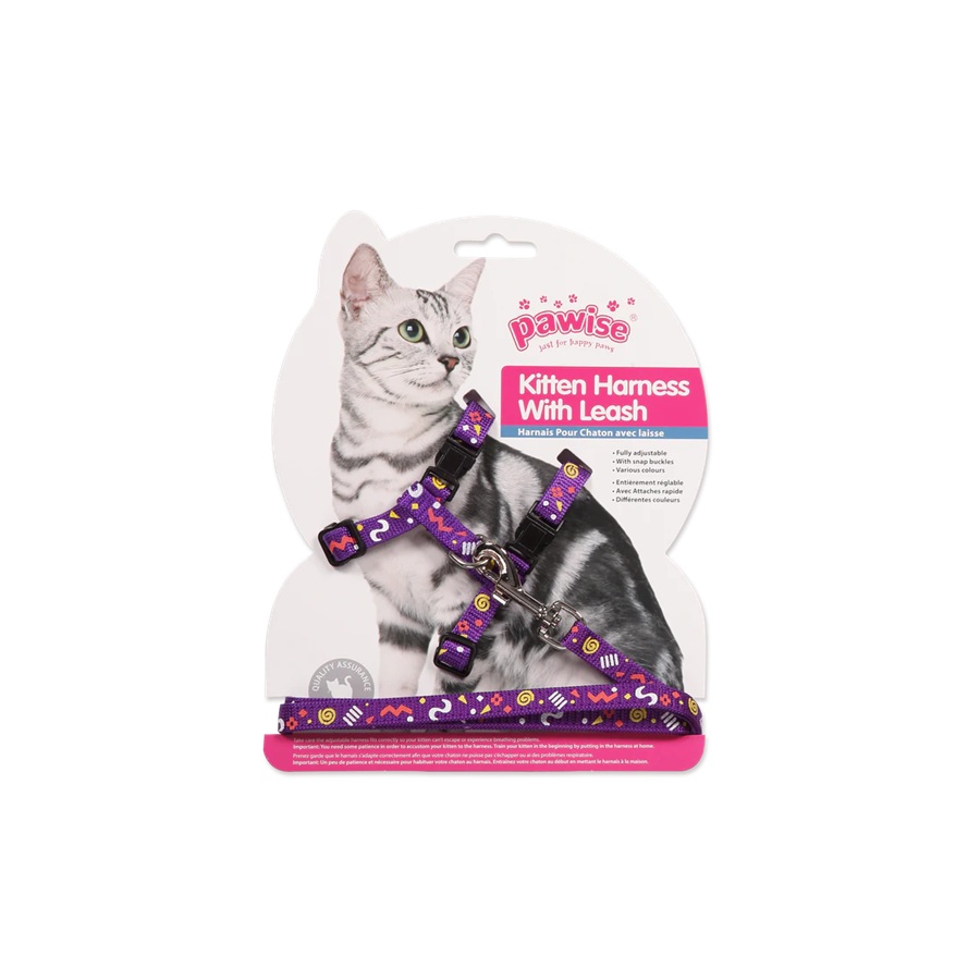 PAWISE ARNÉS GATO CON TRAILLA DISEÑOS