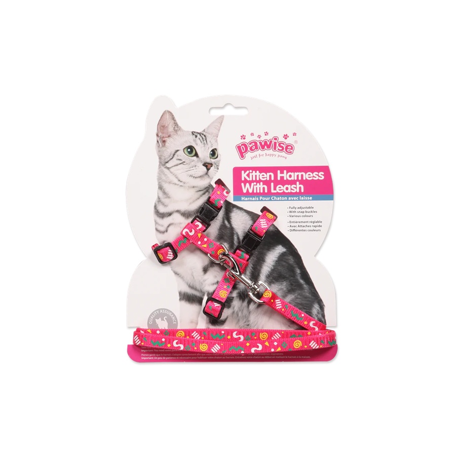 PAWISE ARNÉS GATO CON TRAILLA DISEÑOS - Imagen 2